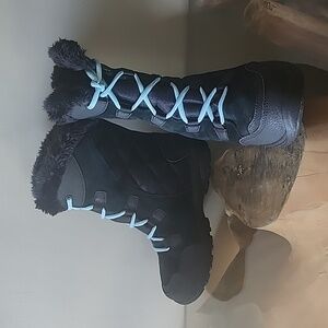 COLUMBIA Ice Maiden II Snow Boot Black Blue Womens 7